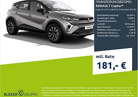 Renault Captur II 1.0 TCe 100 ECO-G Evolution GPF (EU 6