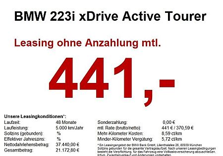 BMW 223i xDrive Active Tourer M Sport AHK/HUD/360CAM