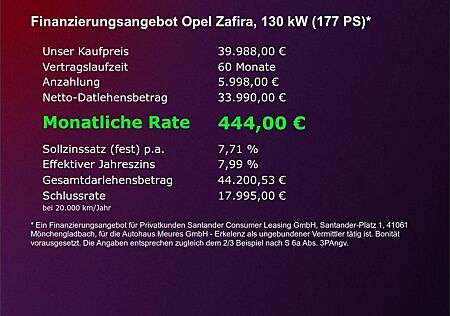 Opel Zafira XL 2.0 Diesel Edition 9-Sitzer Apple CarP