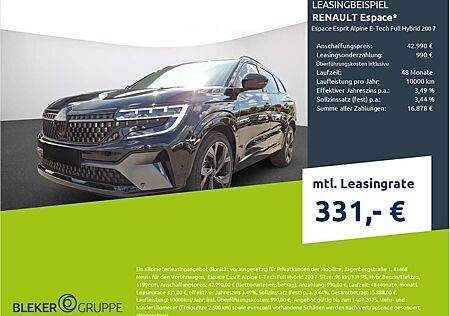 Renault Espace Esprit Alpine E-Tech Full Hybrid 200 7-S