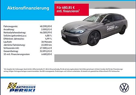 VW Passat Variant Volkswagen 2.0 TDI R-Line DSG Black Style A