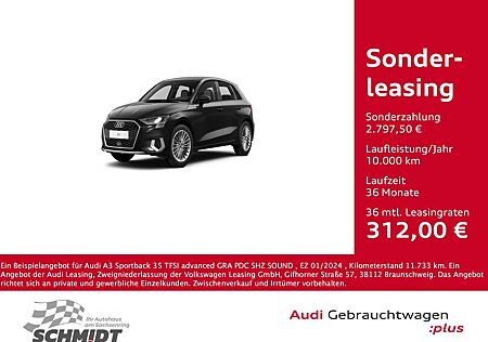 Audi A3 Sportback 35 TFSI advanced GRA PDC SHZ SOUND