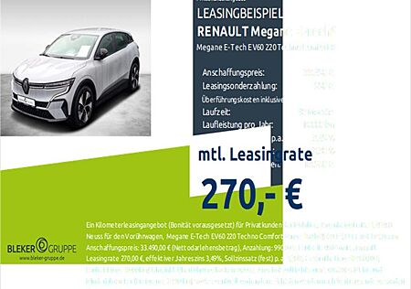 Renault Megane E-Tech EV60 220 Techno Comfort Range
