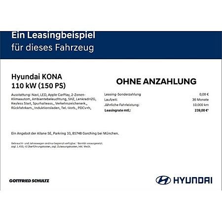 Hyundai Kona leasen