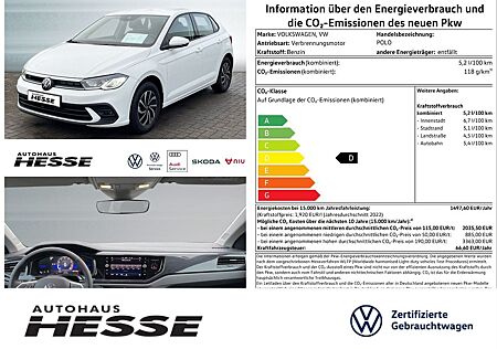 VW Polo Volkswagen 1.0 TSI Life, Light Assist App-Connect