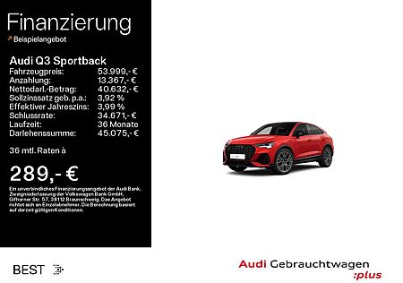 Audi Q3 Sportback 45 TFSI quattro S-LINE*SONOS*MATRIX
