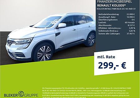 Renault Koleos INITIALE PARIS BLUE dCi 185 4WD CVT (MY2