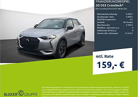 DS Automobiles DS3 Crossback PureTech 100 So Chic