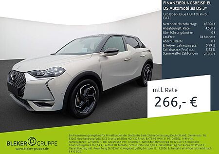 DS Automobiles DS 3 DS3 Crossback Blue HDI 130 Rivoli EAT8