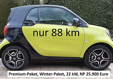 Smart ForTwo coupé 60kW EQ Batt. - nur 88 km - Leder