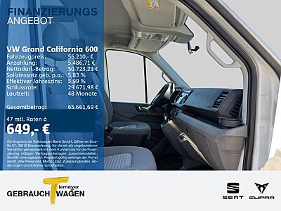 Volkswagen Grand California 600 HOCHBETT LED KAMERA AHK