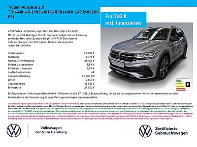 Volkswagen Tiguan Allspace 2.0 TDI+Allr.+R-LINE+AHK+RFK+NAV