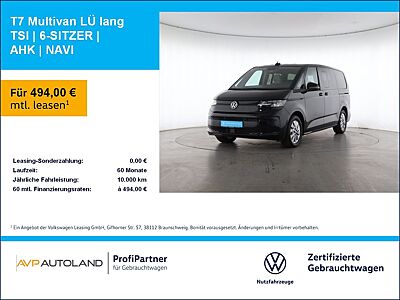 Volkswagen T7 Multivan LÜ lang TSI | 6-SITZER | AHK | NAVI