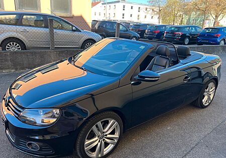 VW Eos Volkswagen Basis.2.0 TDI.Deutsches Fzg,Navy.Glasdach.