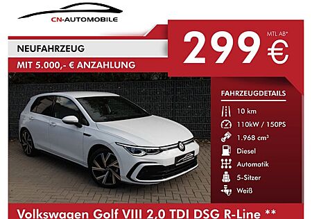 VW Golf Volkswagen VIII 2,0 TDI DSG R-L. #RATE ab 299,-€/Monat