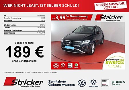 VW T-Roc Volkswagen Life 1.0TSI 189,-ohne Anzahlung Navi Sitz
