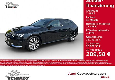Audi A4 Avant 35 TDI advanced RFK STHZ MMI LED VC+