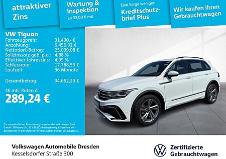VW Tiguan Volkswagen 2.0 TDI DSG R-Line AHZV Kamera LED Navi