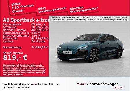 Audi A6 e-tron A6 Sportback e-tron S line edition one performan