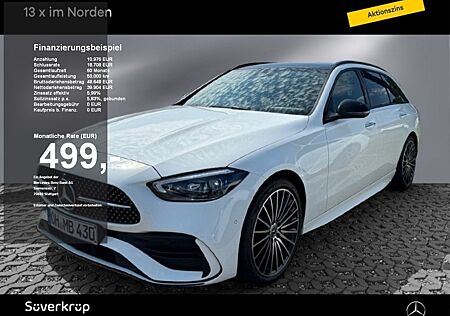 Mercedes-Benz C 220 d T AMG NIGHT DISTR SPUR PANO 360 PDC SHZ