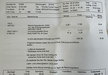 Ford Tourneo Courier EcoBoost Trend Klima Tempomat