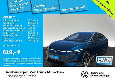VW ID.7 Volkswagen Pro 210kW AHK ACC CCS IQ.LIGHT NaviPro Area