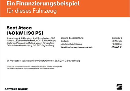 Seat Ateca Xcellence 4Drive DSG 4 DRIVE AHK PANO KAME