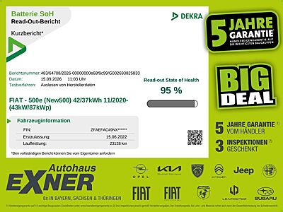 Fiat 500 e Lim. ICON 42 kWh +SHZ+Kamera+KeyLess+LM+