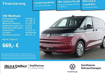 VW T7 Multivan Volkswagen Multivan Life 2.0 TDI DSG AHK 7S-VIS-A-VIS LEDER
