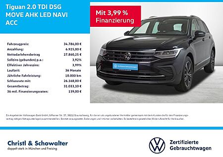 VW Tiguan Volkswagen 2.0 TDI DSG MOVE AHK LED NAVI ACC