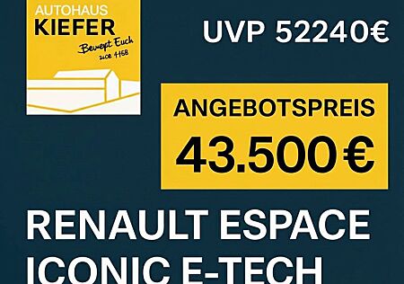 Renault Espace Iconic E-Tech 200 Hybrid Voll