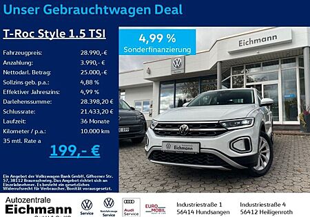 VW T-Roc Volkswagen Style 1.5 TSI+DSG+LEDPlus+ACC+RFK+SIDE-ASS
