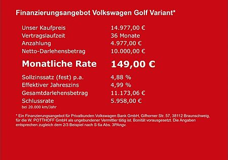VW Golf Volkswagen Variant 2.0 TDI SOUND AHK PDC NAVI LED