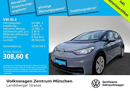VW ID.3 Volkswagen Pro Performance CCS LED Navi ParkPilot 1-Ga