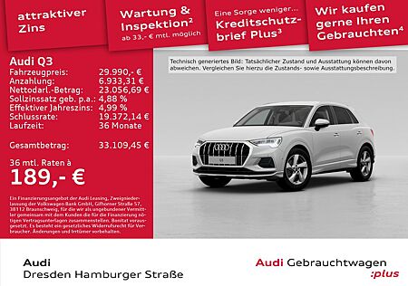 Audi Q3 35 TFSI advanced LED Navi Rückkamera S tronic