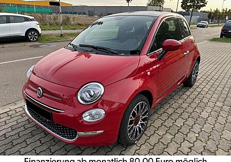 Fiat 500 1.0 Hybrid Red 16" Glasdach Tempomat