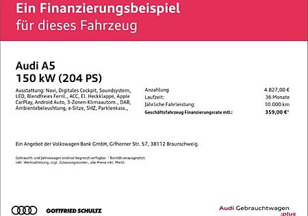 Audi A5 Coupe advanced 40 TDI 150(204) kW(PS) S troni