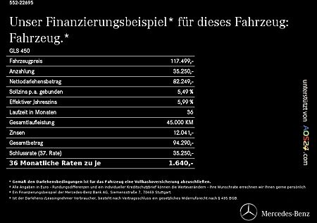 Mercedes-Benz GLS 450 d 4MATIC Sitzklima AMG SHD MBUX Wide