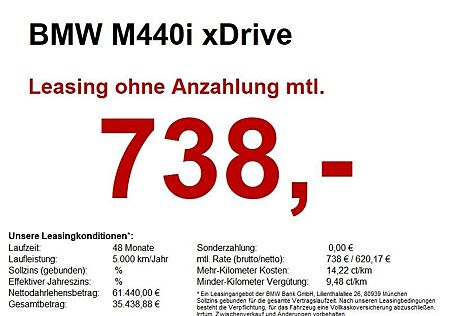 BMW M440i xDrive SHZ/ACC/LED+/hk/360/NACKEN/LHZ/AMBI
