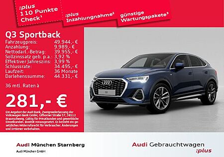 Audi Q3 Sportback S line 40 TFSI qu. S tronic AHK Pan