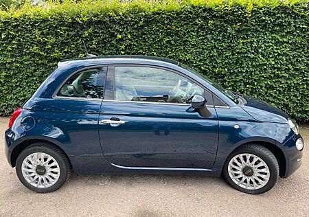 Fiat 500 1.2 8V LOUNGE blau, weisses Lenkrad