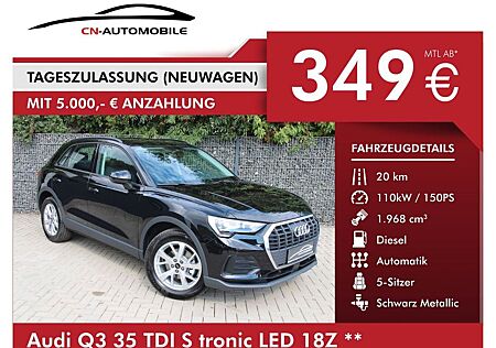 Audi Q3 35 TDI S tronic LED 18Z #RATE ab 349,-€/Monat