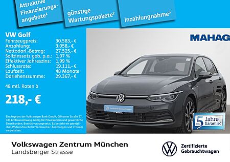 VW Golf Volkswagen VIII 2.0 TSI STYLE ACC LED+ Navi Rear View