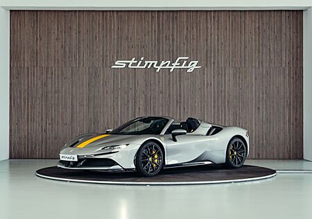 Ferrari SF90 Spider, MwSt., Glossy Aluminium, Carbon