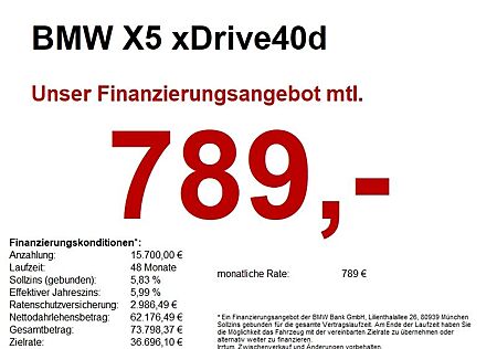 BMW X5 xDrive40d M Sport AHK/SHZ/LUFT/PANO/INTEG/360