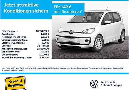 VW Up Volkswagen ! 1.0 RÜCKFAHRKAMERA SITZHEIZUNG PDC KLIMA