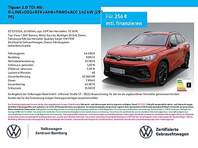 Volkswagen Tiguan 2.0 TDI Allr. R-LINE+DSG+RFK+AHK+PANO+ACC