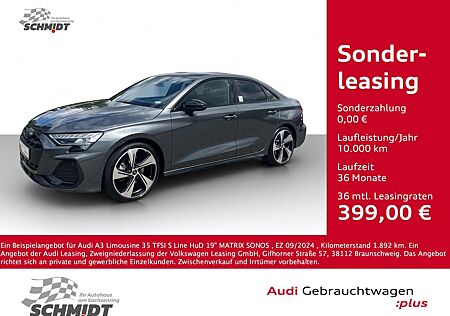 Audi A3 Limousine 35 TFSI S Line HuD 19" MATRIX SONOS