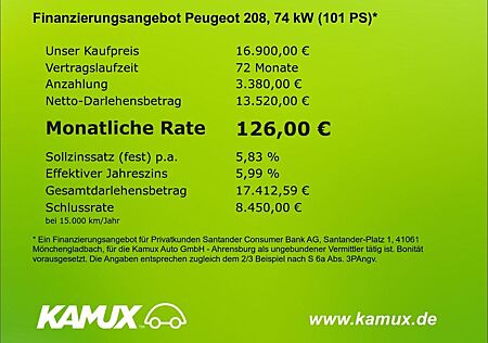 Peugeot 208 1.2PureTech GT+LED+NAVI+KAMERA+PDC