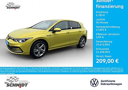 VW Golf Volkswagen VIII Lim. 1.5 TSI Style STHZ MATRIX HuD